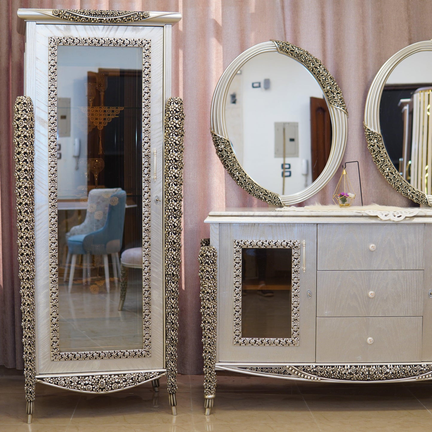 Eleganz Smaragd Esszimmer-Set - Alhariri mobel