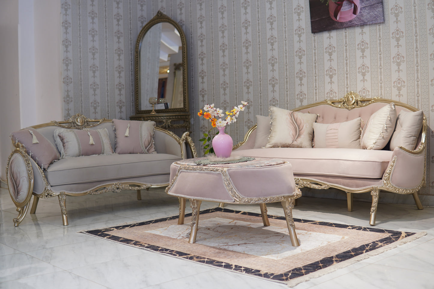 Luxuriöse Eleganz Wohnzimmer-Set - Alhariri mobel