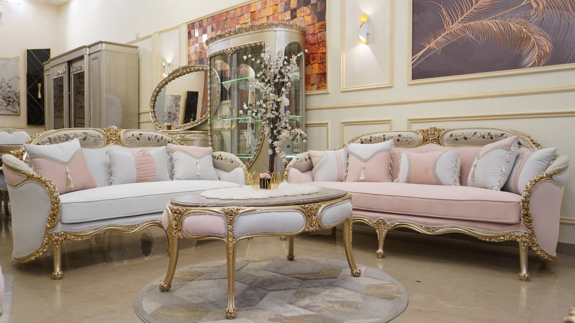 Rosenpalais 5 teilig II sofas und couchtisch