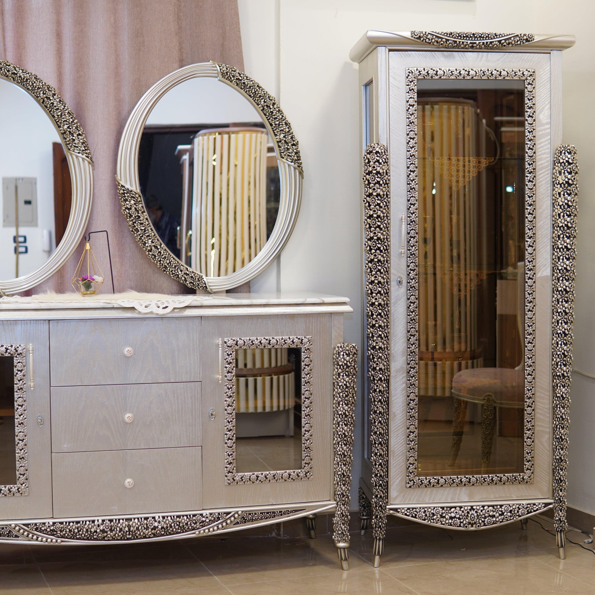 Eleganz Smaragd Esszimmer-Set - Alhariri mobel