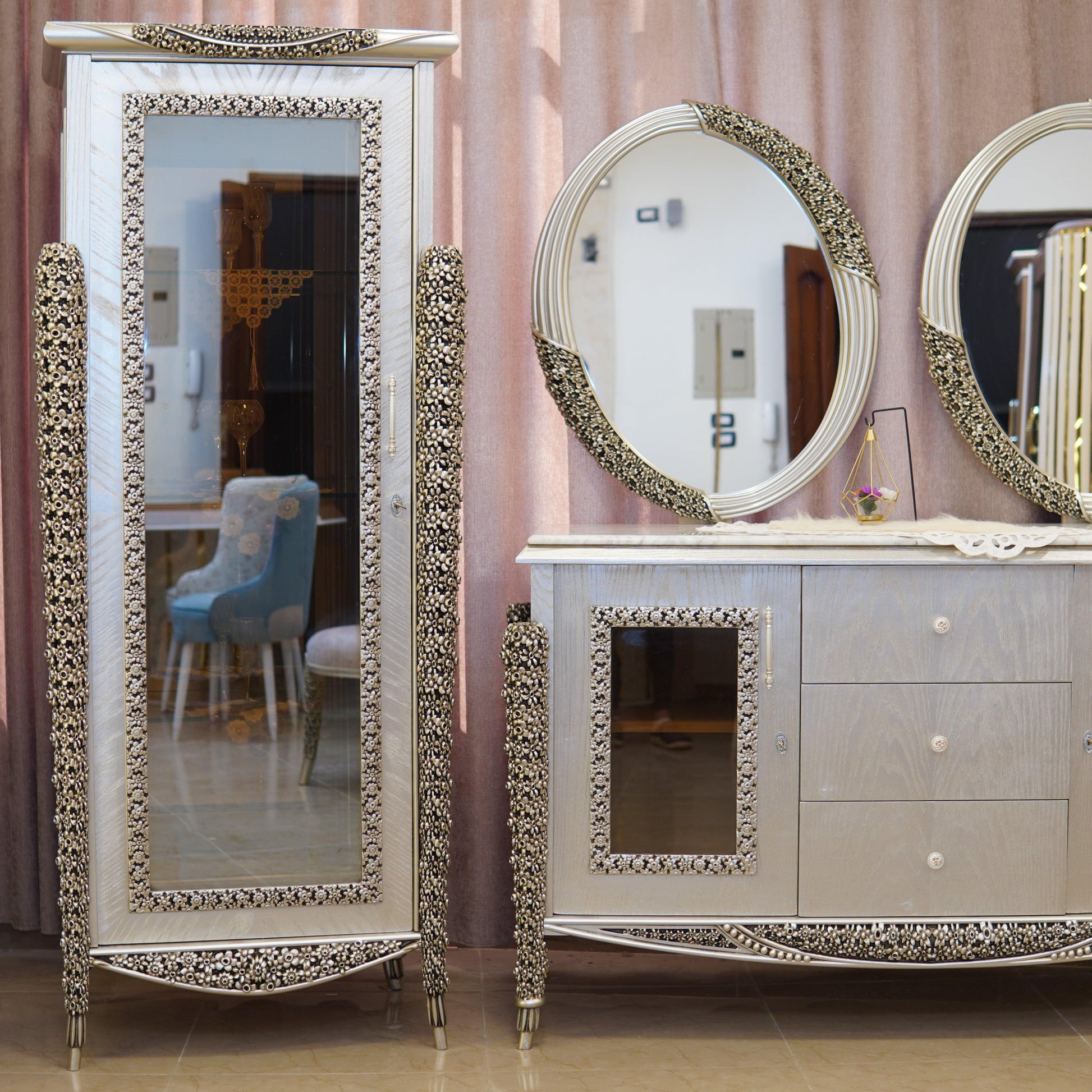 Eleganz Smaragd Esszimmer-Set - Alhariri mobel