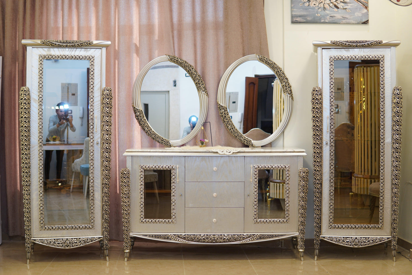 Eleganz Smaragd Esszimmer-Set - Alhariri mobel
